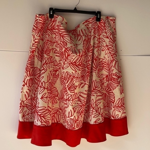 Lane Bryant Women's Plus Size A-Line Pleated Flared Skirt Linen Cotton, Sz 28 - Picture 8 of 9